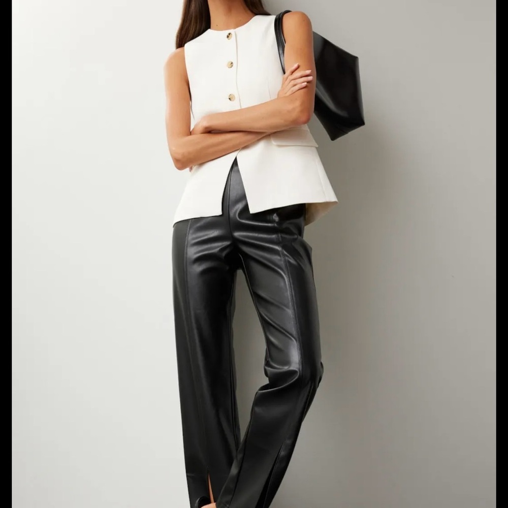 Peter Som Black Leather Pants